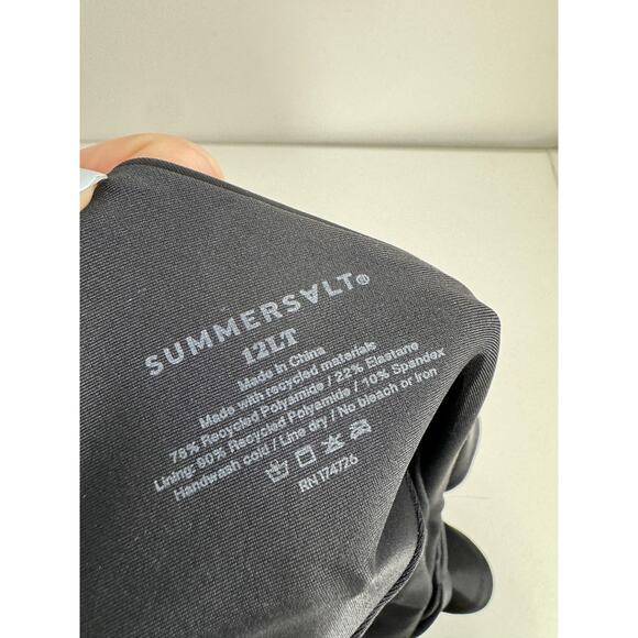 Summersalt The Long Torso Sidestroke Swimsuit Womens 12 Tall Black One Piece - Picture 7 of 9